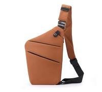 FANDARE Segmentado Bolsos Cruzados Mujer Hombre Deporte Función Bandolera Derecho Hombro Bolso Sling Crossbody Bag Hombre Bolsa Pecho organizado Rojo Marrón