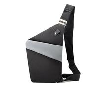 FANDARE Segmentado Bolsos Cruzados Mujer Hombre Deporte Función Bandolera Derecho Hombro Bolso Sling Crossbody Bag Hombre Bolsa Pecho organizado Negro Gris