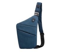 FANDARE Segmentado Bolsos Cruzados Mujer Hombre Deporte Función Bandolera Derecho Hombro Bolso Sling Crossbody Bag Hombre Bolsa Pecho organizado Azul Oscuro