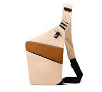FANDARE Segmentado Bolsos Cruzados Mujer Hombre Deporte Función Bandolera Derecho Hombro Bolso Sling Crossbody Bag Hombre Bolsa Pecho organizado Caqui Marrón