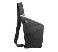 FANDARE Segmentado Bolsos Cruzados Mujer Hombre Deporte Función Bandolera Izquierdo Hombro Bolso Sling Crossbody Bag Hombre Bolsa Pecho organizado Negro