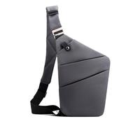 FANDARE Segmentado Bolsos Cruzados Mujer Hombre Deporte Función Bandolera Izquierdo Hombro Bolso Sling Crossbody Bag Hombre Bolsa Pecho organizado Gris Oscuro
