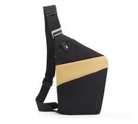 FANDARE Segmentado Bolsos Cruzados Mujer Hombre Deporte Función Bandolera Izquierdo Hombro Bolso Sling Crossbody Bag Hombre Bolsa Pecho organizado Negro Caqui