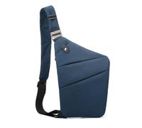 FANDARE Segmentado Bolsos Cruzados Mujer Hombre Deporte Función Bandolera Izquierdo Hombro Bolso Sling Crossbody Bag Hombre Bolsa Pecho organizado Azul Oscuro