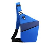 FANDARE Segmentado Bolsos Cruzados Mujer Hombre Deporte Función Bandolera Izquierdo Hombro Bolso Sling Crossbody Bag Hombre Bolsa Pecho organizado Azul Real