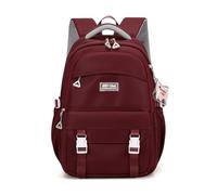 FANDARE Simple Mochilas Tipo Casual Mochilas de Uso Diario Estudiante Juvenil De Las Calles a los senderos Mochila Escolar Adolescentes Marcha Mujeres Hombre Bolsas escolaresRojo
