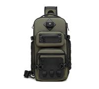 FANDARE Táctical Bolsa Cruzada Bolsa de Pecho Riñonera Hombre Bolso Hombro con Correa para trípode Mochila de Viaje Sling Crossbody Bag Bandoleras Bolso de Bandolera Escolar Ejercito Verde