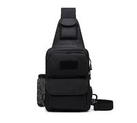 FANDARE Táctical Bolso Hombro Bolsa de Pecho Militar Bandoleras Cruzada con USB Bandolera Bolsos Bandolera para Hombres Mujer Escolar Senderismo Viaje Sling Crossbody Bag Negro