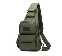 FANDARE Táctical Bolso Hombro Bolsa de Pecho Militar Bandoleras Cruzada con USB Bandolera Bolsos Bandolera para Hombres Mujer Escolar Senderismo Viaje Sling Crossbody Bag Ejercito Verde