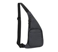 FANDARE Ultraligero Bolsa de Pecho Bolsos Cruzados Bolso Hombro Mujer Riñoneras Bolsa Cruzada Bolsos Bandolera Hombres para Ciclismo Escolar Viaje Senderismo Sling Crossbody Bag Gris b