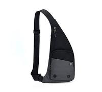 FANDARE Ultraligero Bolsa de Pecho Bolsos Cruzados Bolso Hombro Mujer Riñoneras Bolsa Cruzada Bolsos Bandolera Hombres para Ciclismo Escolar Viaje Senderismo Sling Crossbody Bag Gris Oscuro