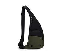 FANDARE Ultraligero Bolsa de Pecho Bolsos Cruzados Bolso Hombro Mujer Riñoneras Bolsa Cruzada Bolsos Bandolera Hombres para Ciclismo Escolar Viaje Senderismo Sling Crossbody Bag Verde