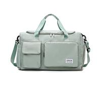 FANDARE Ultraligero Bolsa de Viaje Bolsa Deportivas de Gimnasio Bolsas de Viaje Mujer Hombre Bolsa de Fin de Semana Gran Capacidad Bolso Senderismo con Zapato Compartimento Verde Claro