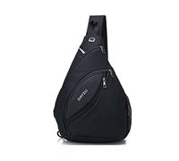 FANDARE Ultraligero Bolso Pecho Hombre Mujer Bolsos Cruzados Bolso de Pecho Bandoleras Cruzada Sling Crossbody Bag para Viaje Deportes Ciclismo Montañismo pequeña Mochila Impermeable Nailon Negro