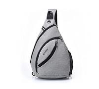 FANDARE Ultraligero Bolso Pecho Hombre Mujer Bolsos Cruzados Bolso de Pecho Bandoleras Cruzada Sling Crossbody Bag para Viaje Deportes Ciclismo Montañismo pequeña Mochila Impermeable Nailon Gris