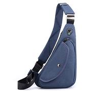 FANDARE Ultraligero Bolsos Cruzados Bandoleras Hombre Bolsa de Pecho Niño Sling Bag para Deportiva Viaje Ciclismo Hiking Camping Aptitud Casual Daypacks Azul