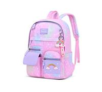 FANDARE Ultraligero Mochilas Infantiles Mochilas Escolares Mochilas Tipo Casual Niñas Mochilas Escolares para 1-3 Grado Estudiante Viaje Salida de Primavera Daypacks Impermeable Nylon Rosado
