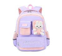 FANDARE Ultraligero Mochilas Infantiles Mochilas Tipo Casual Mochilas Escolares con Tira Reflectante Mochilas Escolares para Niños niñas Estudiante Viaje Hiking Salida de Primavera DaypacksPúrpura