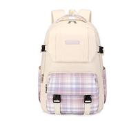 FANDARE Ultraligero Mochilas Tipo Casual Mochilas Escolares Bolsas Escolares Niñas Niños Mochilas Escolares para Adolescentes Estudiante Viaje Salida de Primavera Impermeable Poliéster Celosía Blanca