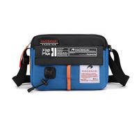 FANDARE Unisex Bolso Movil Mujer Bandolera Hombre Hombro Bolsos Cruzados teléfono con Correa Ancha Ajustable Movil Monederos Bolsa de Honda Crossbody Shoulder Bag Negro Azul