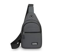FANDARE Unisex Bolsos Cruzados Riñonera Bandolera Impermeable Multi-Bolsillo para móvil de 6,7'' para Viajes Diarios Hombres Mujeres Manos Libres Pequeñas Mochilas de Hombro diarias Gris C