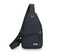 FANDARE Unisex Bolsos Cruzados Riñonera Bandolera Impermeable Multi-Bolsillo para móvil de 6,7'' para Viajes Diarios Hombres Mujeres Manos Libres Pequeñas Mochilas de Hombro diarias Azul Oscuro A