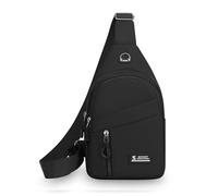 FANDARE Unisex Bolsos Cruzados Riñonera Bandolera Impermeable Multi-Bolsillo para móvil de 6,7'' para Viajes Diarios Hombres Mujeres Manos Libres Pequeñas Mochilas de Hombro diarias Negro B