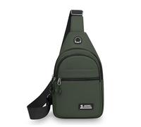 FANDARE Unisex Bolsos Cruzados Riñonera Bandolera Impermeable Multi-Bolsillo para móvil de 6,7'' para Viajes Diarios Hombres Mujeres Manos Libres Pequeñas Mochilas de Hombro diarias Verde C