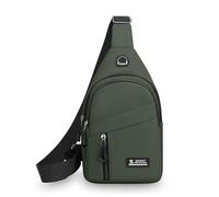 FANDARE Unisex Bolsos Cruzados Riñonera Bandolera Impermeable Multi-Bolsillo para móvil de 6,7'' para Viajes Diarios Hombres Mujeres Manos Libres Pequeñas Mochilas de Hombro diarias Verde B