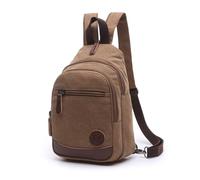 FANDARE Unisexo Bolsa de Pecho Lona Mochilas Bolsos de Hombre Mujer Bolsos Cruzados Lona Sling Bag Bolsa Deportiva de Hombro Bolsa de Honda Mochila para Viaje Trabajo Escuela Acampada Ciclismo
