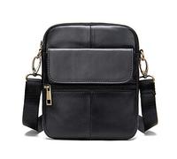 FANDARE Unisexo Bolso de Bandolera Cuero Bolsos de Hombro Bolso Cruzados para Hombre Bolsa de Mensajero Messenger Crossbody Bag Mujeres Bolsa de Hombro para Viaje Negocio Universidad Negro