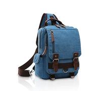 FANDARE Unisexo Bolso Pecho Lienzo Bolsos de Hombre Sling Crossbody Bag Mujer Bolsos Cruzados Bandoleras Cruzada Mochilas para Viaje Deportes Gimnasio Senderismo Ciclismo Montañismo