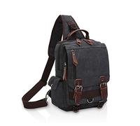 FANDARE Unisexo Bolso Pecho Lienzo Bolsos de Hombre Sling Crossbody Bag Mujer Bolsos Cruzados Bandoleras Cruzada Mochilas para Viaje Deportes Gimnasio Senderismo Ciclismo Montañismo