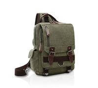 FANDARE Unisexo Bolso Pecho Lienzo Bolsos de Hombre Sling Crossbody Bag Mujer Bolsos Cruzados Bandoleras Cruzada Mochilas para Viaje Deportes Gimnasio Senderismo Ciclismo Montañismo