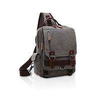 FANDARE Unisexo Bolso Pecho Lienzo Bolsos de Hombre Sling Crossbody Bag Mujer Bolsos Cruzados Bandoleras Cruzada Mochilas para Viaje Deportes Gimnasio Senderismo Ciclismo Montañismo