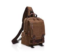 FANDARE Unisexo Bolso Pecho Lienzo Bolsos de Hombre Sling Crossbody Bag Mujer Bolsos Cruzados Bandoleras Cruzada Mochilas para Viaje Deportes Gimnasio Senderismo Ciclismo Montañismo