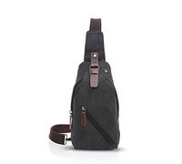 FANDARE Unisexo Bolso Pecho Lienzo Bolsos de Hombre Sling Crossbody Daypacks Mujer Bolsos Cruzados Bandoleras Cruzada para Escuela Viaje Deportes Gimnasio Senderismo Ciclismo Montañismo