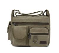 FANDARE Unisexo Lona Bolso de Bandolera La Bolsa de Mensajero Hombres/Mujeres Bolsa de Lona Bolsa de Hombro 7.9 Pulgadas Bolsa de iPad Verde
