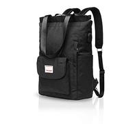 FANDARE Unisexo Mochila Casual Bolso de Hombro con Puerto USB Correa para Equipaje Bolso Escolar para 15.6 Inch Portátil Mochila Colegio Viajes Estudiante Backpack Duradero Poliéster Negro