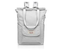 FANDARE Unisexo Mochila Casual Bolso de Hombro con Puerto USB Correa para Equipaje Bolso Escolar para 15.6 Inch Portátil Mochila Colegio Viajes Estudiante Backpack Duradero Poliéster Gris