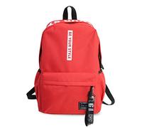 FANDARE Unisexo Mochila Escolar Mochilas Tipo Casual Bolsa de Escuela Hombres Mujeres Adolescente Universitaria Mochila Niña/Niño Viaje Mochilas Camping Daypack Poliéster Rojo Nuevo