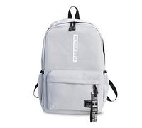 FANDARE Unisexo Mochila Escolar Mochilas Tipo Casual Bolsa de Escuela Hombres Mujeres Adolescente Universitaria Mochila Niña/Niño Viaje Mochilas Camping Daypack Poliéster Nuevo Gris