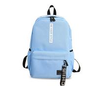 FANDARE Unisexo Mochila Escolar Mochilas Tipo Casual Bolsa de Escuela Hombres Mujeres Adolescente Universitaria Mochila Niña/Niño Viaje Mochilas Camping Daypack Poliéster Azul Claro