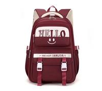 FANDARE Unisexo Mochilas Tipo Casual Mochila de Uso Diario Estudiante Compañero Universitario Juvenil Estilo Minimalista Mochila Escolar Adolescentes Mujeres Hombre Bolsas Escolares Rojo