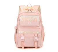 FANDARE Unisexo Mochilas Tipo Casual Mochila de Uso Diario Estudiante Compañero Universitario Juvenil Estilo Minimalista Mochila Escolar Adolescentes Mujeres Hombre Bolsas Escolares Rosa