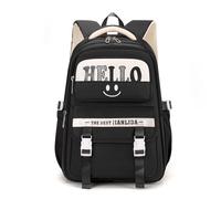 FANDARE Unisexo Mochilas Tipo Casual Mochila de Uso Diario Estudiante Compañero Universitario Juvenil Estilo Minimalista Mochila Escolar Adolescentes Mujeres Hombre Bolsas Escolares Negro