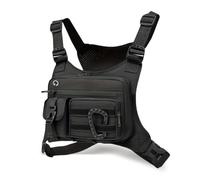FANDARE Versátil Chaleco Bolsos Cruzados Anti-Robo Bolsa de Hombro para Las Axilas Bolsa de Pecho Bandoleras Cruzada Sling Bag para Hombre Mujer Colegio Viaje Ciclismo Hiking Daypacks Negro