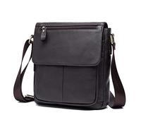 FANDARE Vintage Bandolera Hombre Bolso Hombre Bandolera Grande Mujer Bolso Caballero Bandolera Cuero de Cuero Mariconeras Bandolera Bolsas Mensajero para Viaje o Negocios Crossbody Bag Marrón