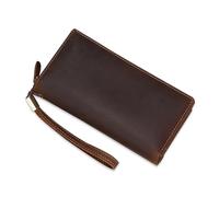 FANDARE Vintage Billetera Plegable Carteras para Hombre Cartera Hombre de Cuero Billetera Hombre Cartera Monedero Billetera Tarjetero Bolso de Mano Wallet Fundas de Tarjetas Monederos Marrón
