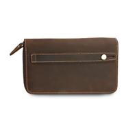 FANDARE Vintage Carteras para Hombre Cartera Hombre de Cuero Billetera Hombre Cartera Monedero Billetera Tarjetero Bolso de Mano Wallet Fundas de Tarjetas Monederos Pitilleras Marrón